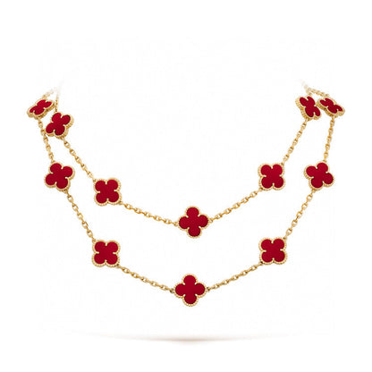 [Clover]CLOVER 20 MOTIFS CARNELIAN NECKLACE