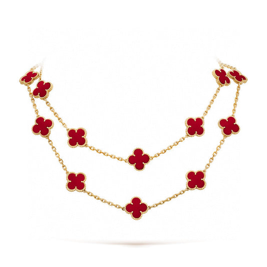 [Clover]CLOVER 20 MOTIFS CARNELIAN NECKLACE