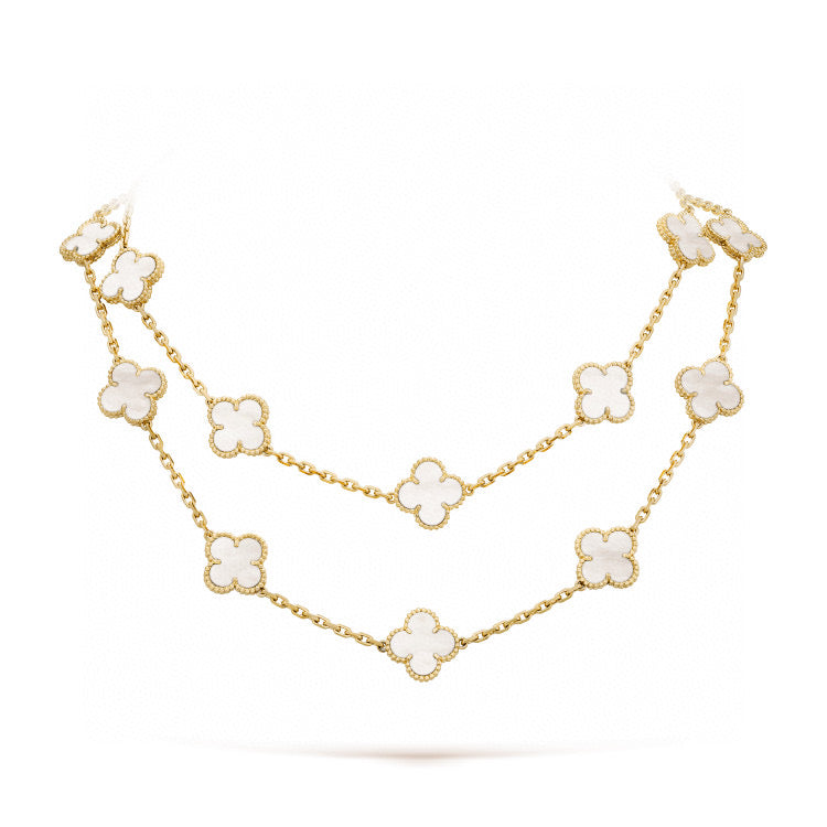[Clover]CLOVER 20 MOTIFS WHITE MOP NECKLACE