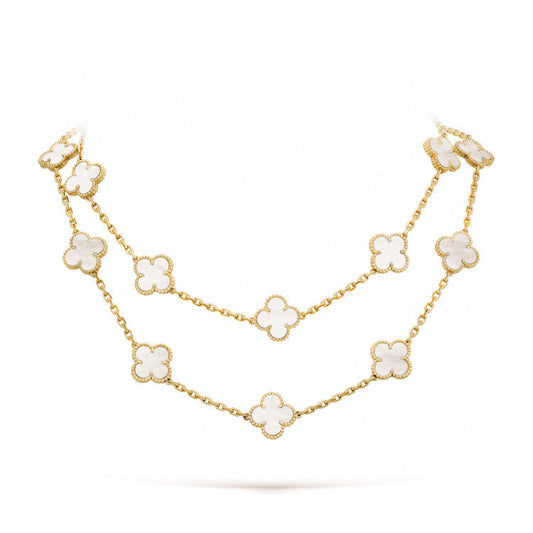 [Clover]CLOVER 20 MOTIFS WHITE MOP NECKLACE