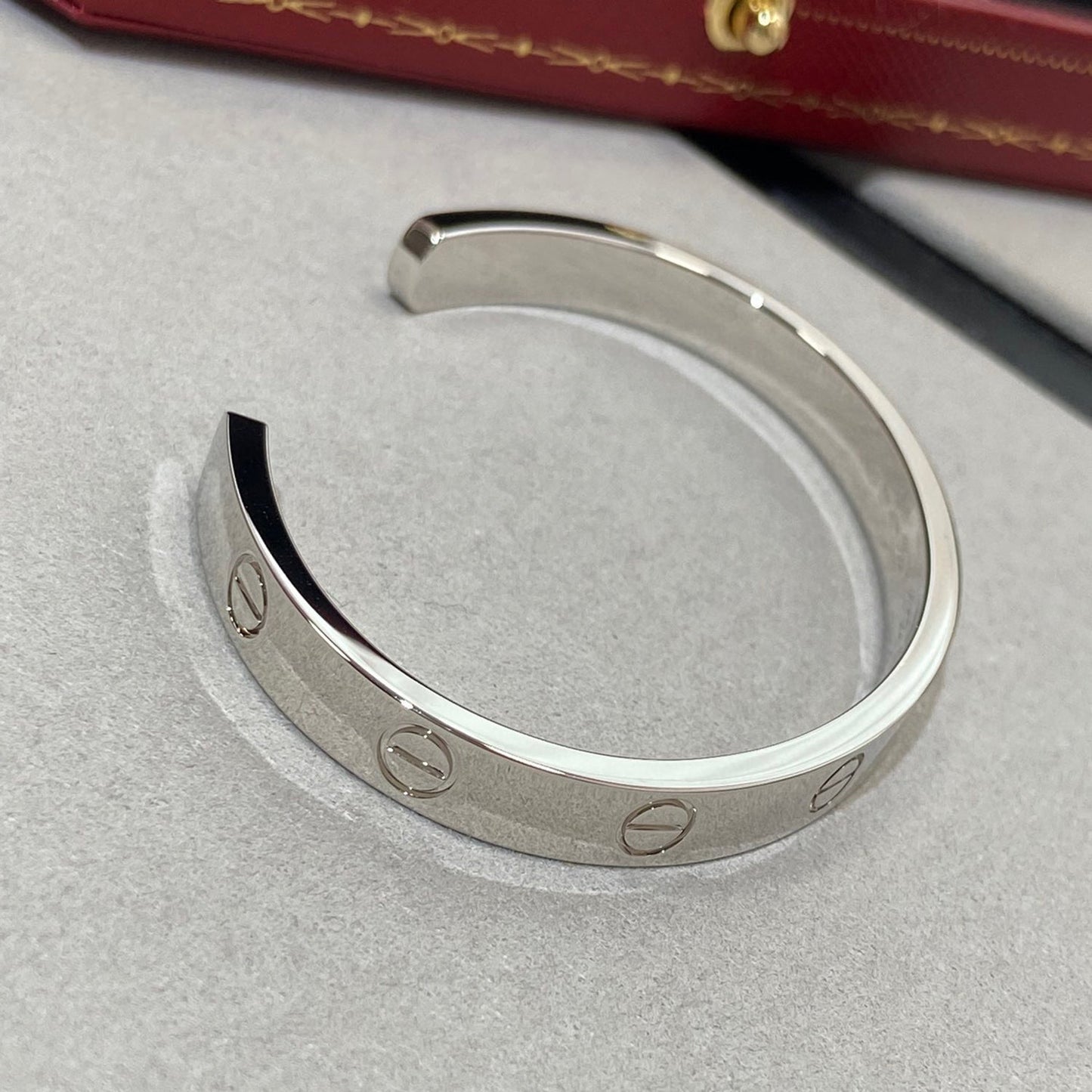 [Clover]LOVE BRACELET 6.1MM 1 DIAMOND OPEN CUFF
