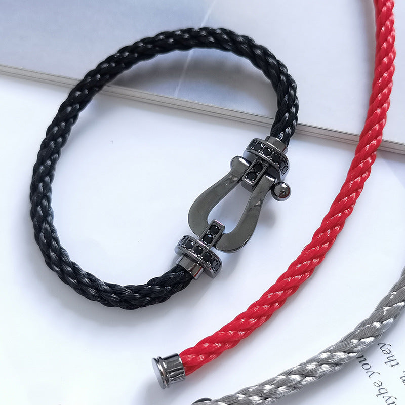 [Clover]FORCE LARGE SERIES HORSESHOE BLACK SAMURAI BRACELET