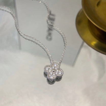 [Clover]CLOVER 15MM DIAMOND SINGLE FLOWER NECKLACE
