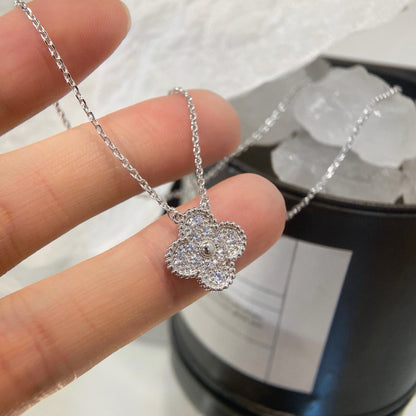 [Clover]CLOVER 15MM DIAMOND SINGLE FLOWER NECKLACE