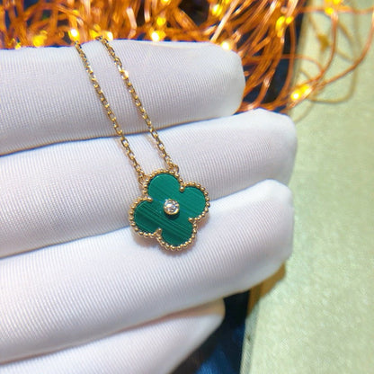[Clover]CLOVER 15MM DIAMOND TURQUOISE NECKLACE