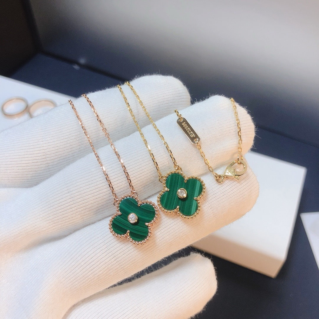 [Clover]CLOVER 15MM DIAMOND TURQUOISE NECKLACE