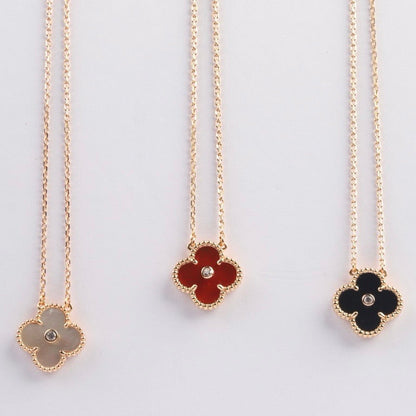[Clover]CLOVER 15MM DIAMOND CARNELIAN NECKLACE