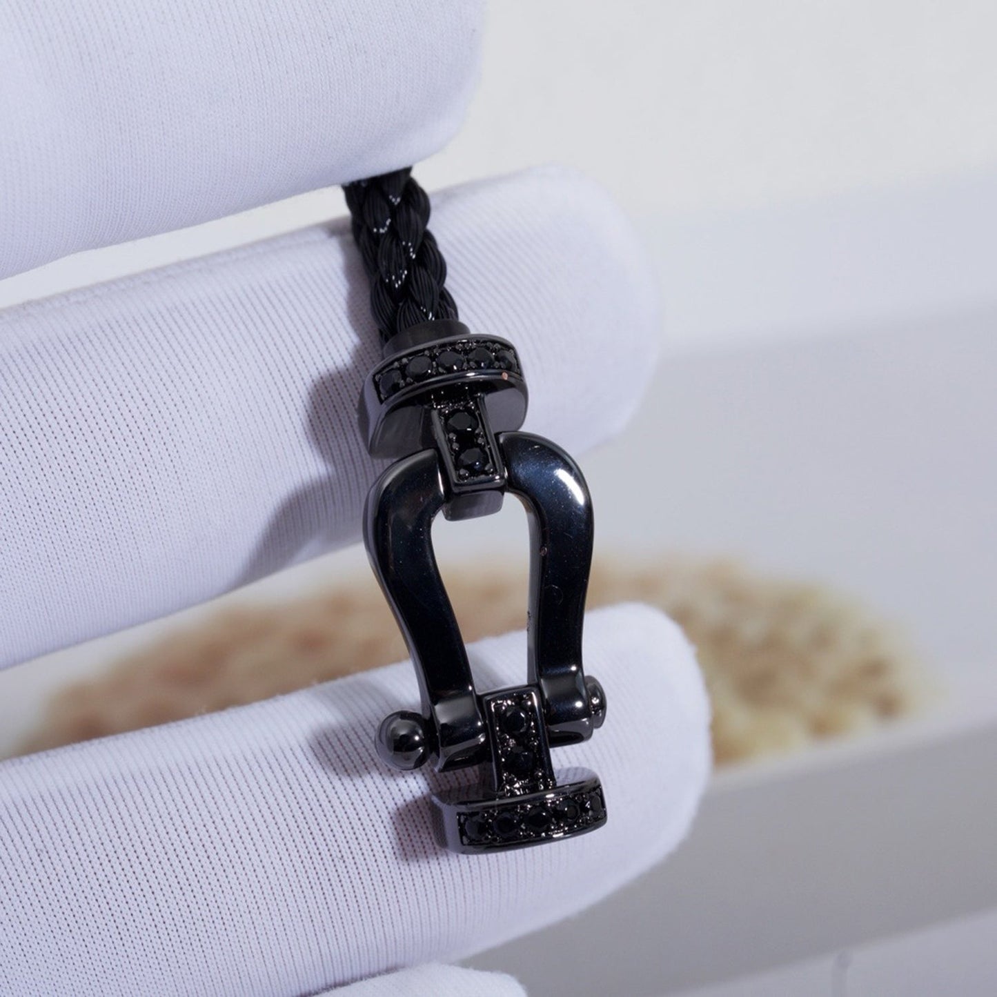 [Clover]FORCE LARGE SERIES HORSESHOE BLACK SAMURAI BRACELET
