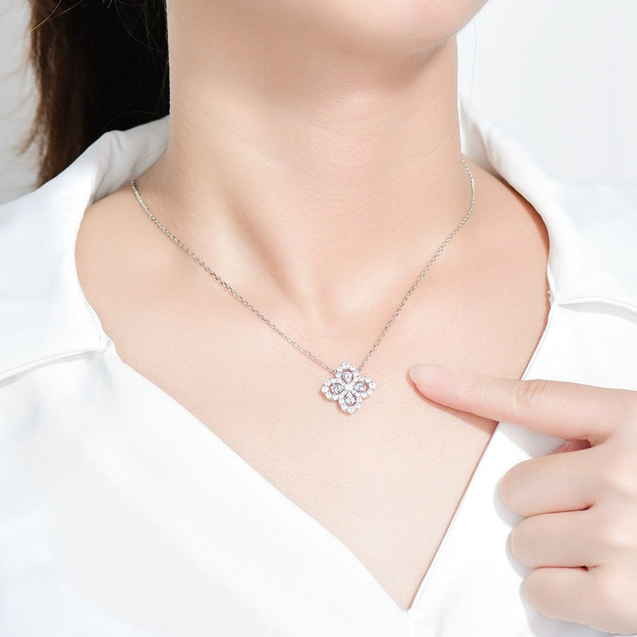 [Clover]LOOP NECKLACE FULL MOTIF DIAMOND 16MM MULTIPLE COLORS