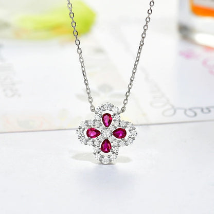 [Clover]LOOP NECKLACE FULL MOTIF DIAMOND 16MM MULTIPLE COLORS