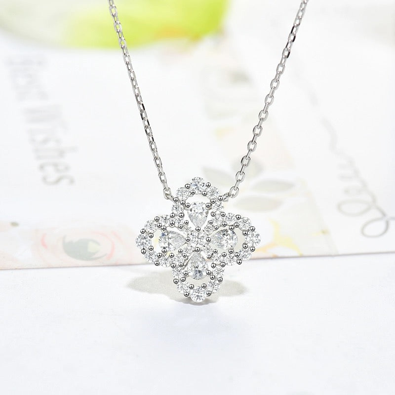 [Clover]LOOP NECKLACE FULL MOTIF DIAMOND 16MM MULTIPLE COLORS