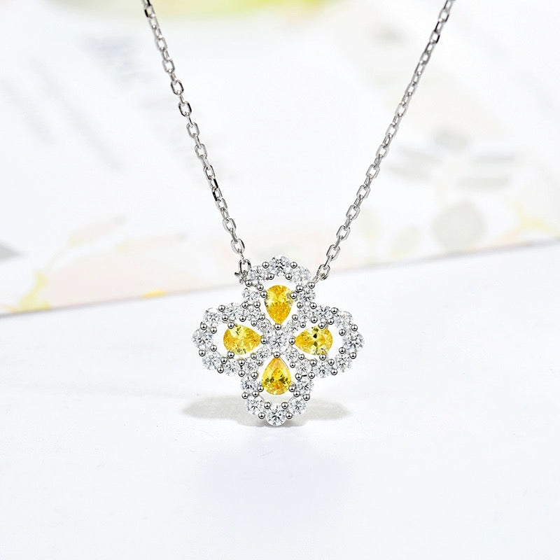 [Clover]LOOP NECKLACE FULL MOTIF DIAMOND 16MM MULTIPLE COLORS