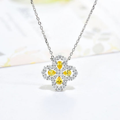 [Clover]LOOP NECKLACE FULL MOTIF DIAMOND 16MM MULTIPLE COLORS