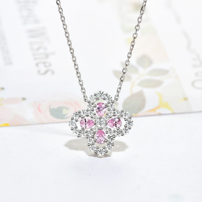 [Clover]LOOP NECKLACE FULL MOTIF DIAMOND 16MM MULTIPLE COLORS