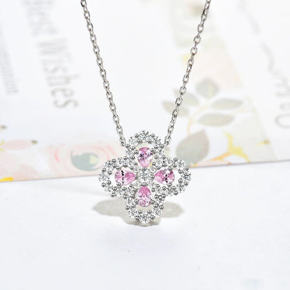 [Clover]LOOP NECKLACE FULL MOTIF DIAMOND 16MM MULTIPLE COLORS