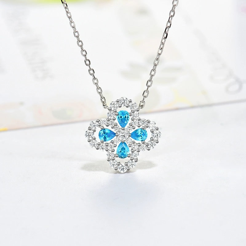 [Clover]LOOP NECKLACE FULL MOTIF DIAMOND 16MM MULTIPLE COLORS