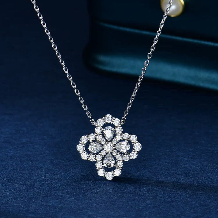 [Clover]LOOP NECKLACE FULL MOTIF DIAMOND 16MM MULTIPLE COLORS