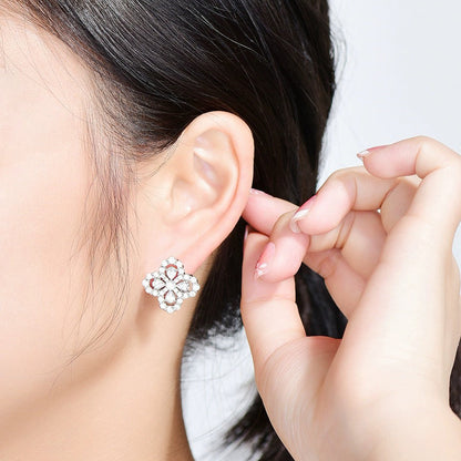 [Clover]LOOP EARRINGS FULL MOTIF DIAMOND 16MM