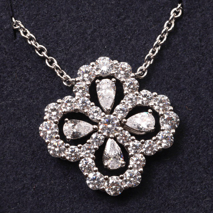 [Clover]LOOP NECKLACE FULL MOTIF DIAMOND 16MM MULTIPLE COLORS