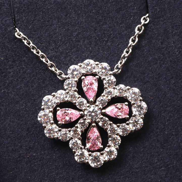 [Clover]LOOP NECKLACE FULL MOTIF DIAMOND 16MM MULTIPLE COLORS