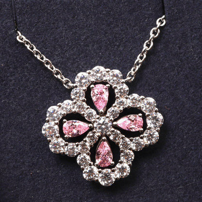 [Clover]LOOP NECKLACE FULL MOTIF DIAMOND 16MM MULTIPLE COLORS