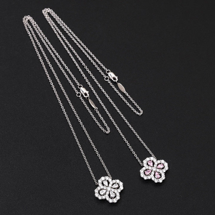 [Clover]LOOP NECKLACE FULL MOTIF DIAMOND 16MM MULTIPLE COLORS