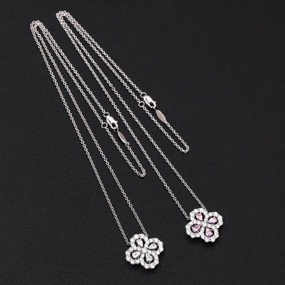 [Clover]LOOP NECKLACE FULL MOTIF DIAMOND 16MM MULTIPLE COLORS