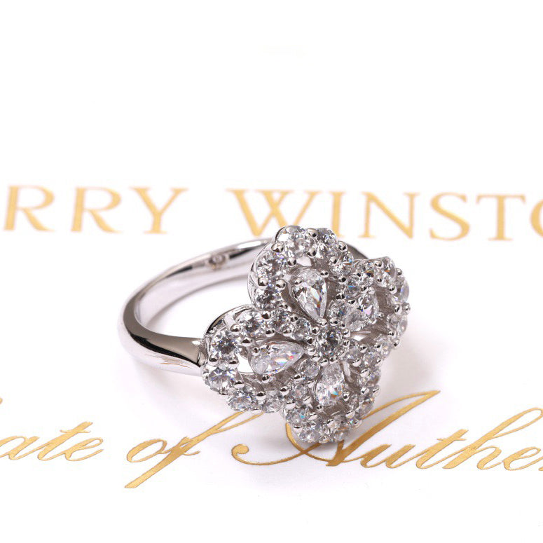 [Clover]LOOP RING FULL MOTIF DIAMOND 16MM SILVE