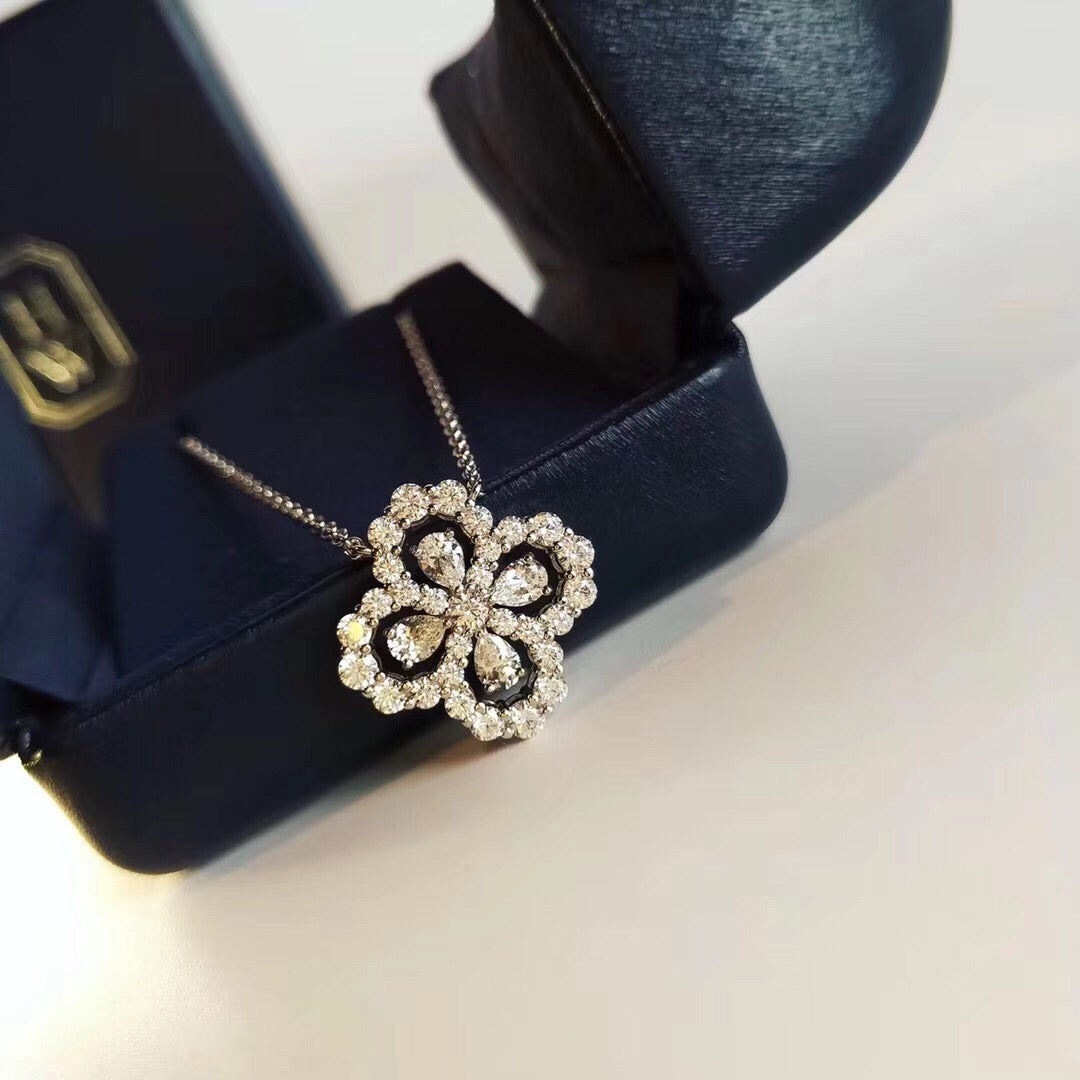 [Clover]LOOP NECKLACE FULL MOTIF DIAMOND 16MM MULTIPLE COLORS