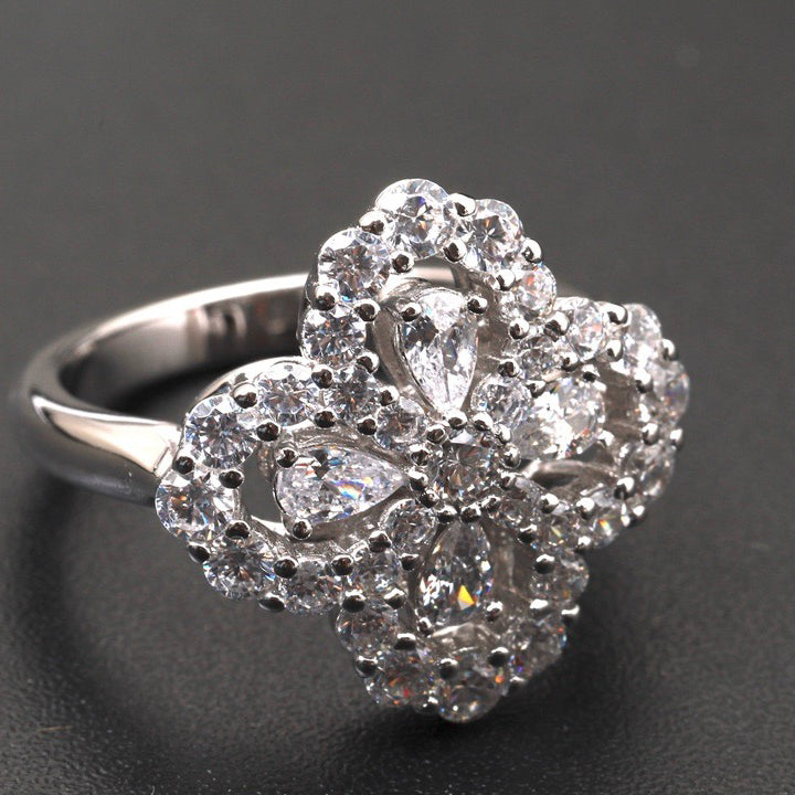 [Clover]LOOP RING FULL MOTIF DIAMOND 16MM SILVE