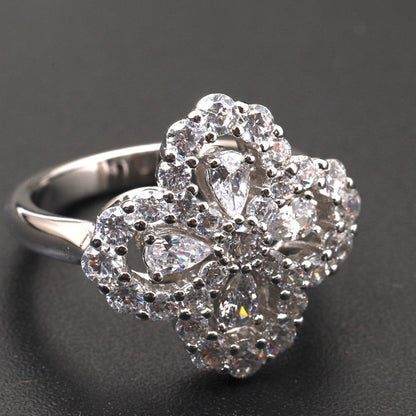 [Clover]LOOP RING FULL MOTIF DIAMOND 16MM SILVE