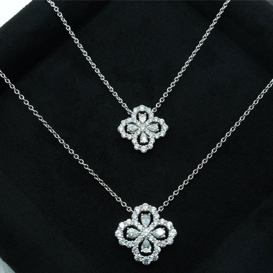 [Clover]LOOP NECKLACE FULL MOTIF DIAMOND COMBINATION