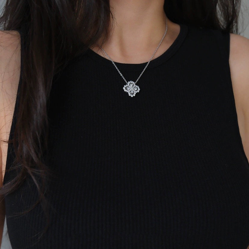 [Clover]LOOP NECKLACE FULL MOTIF DIAMOND COMBINATION