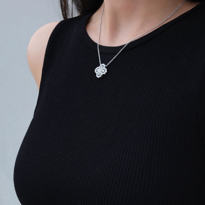 [Clover]LOOP NECKLACE FULL MOTIF DIAMOND COMBINATION