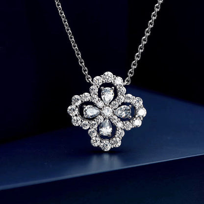 [Clover]LOOP NECKLACE FULL MOTIF DIAMOND COMBINATION