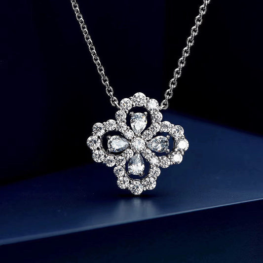 [Clover]LOOP NECKLACE FULL MOTIF DIAMOND COMBINATION