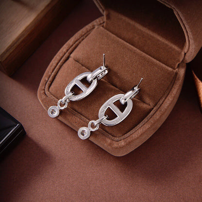 [Clover]HM CHAINE DIAMOND EARRINGS