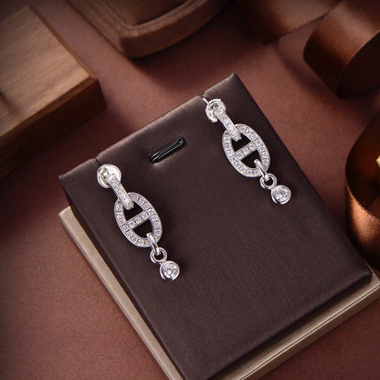 [Clover]HM CHAINE DIAMOND EARRINGS
