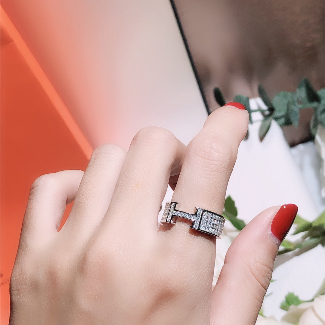 [Clover]H RING FULL DIAMOND