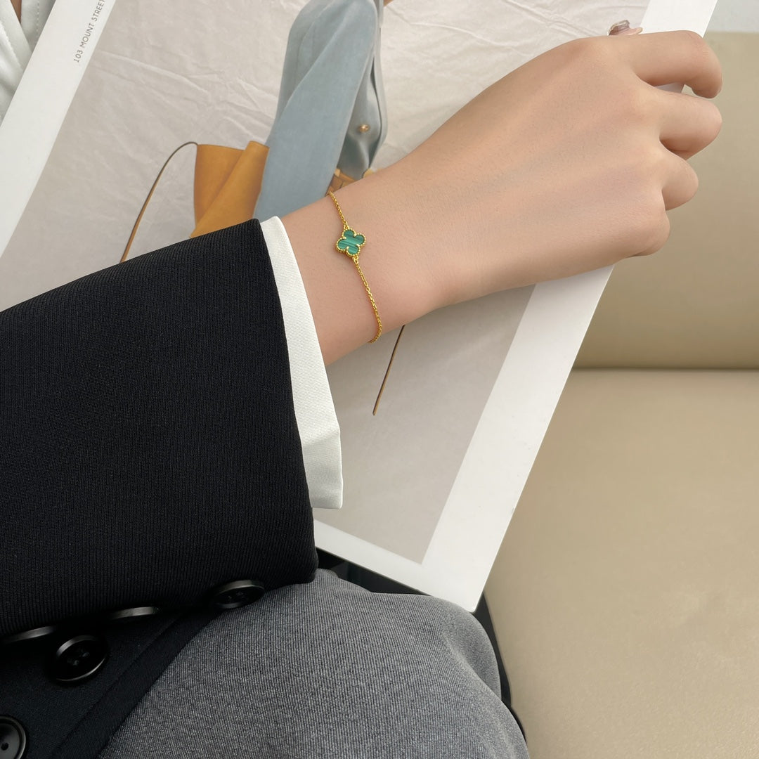 [Clover]CLOVER BRACELET MALACHITE 1 MOTIF