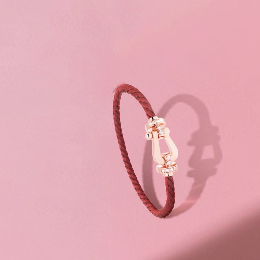 [Clover]FORCE 10 HALF DIAMOND PINK GOLD RED CORDERI LARGE AND MEDIUM MODEL