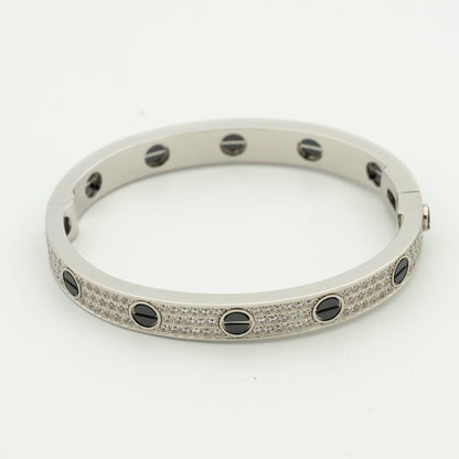 [Clover]LOVE BRACELET 6.1MM DIAMOND-PAVED CERAMIC