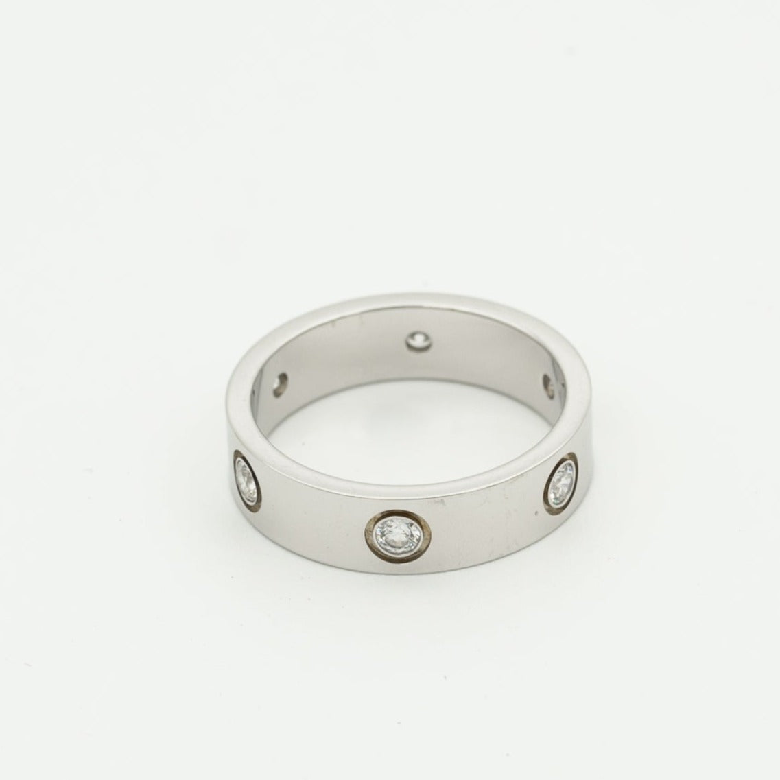 [Clover]LOVE RING 5.5MM 6 DIAMONDS SILVER