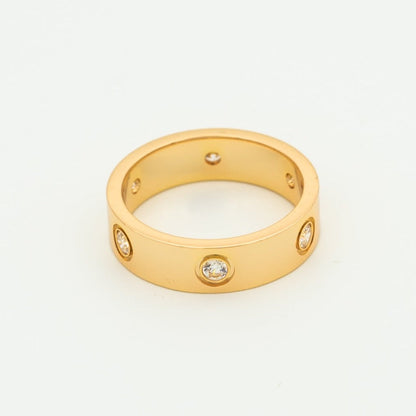 [Clover]LOVE RING 5.5MM 6 DIAMONDS PINK GOLD