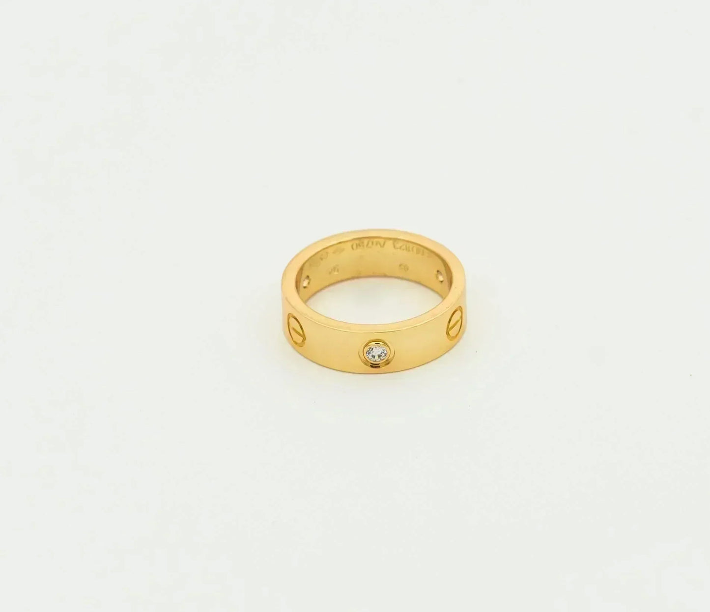 [Clover]LOVE RING 5.5MM 3 DIAMONDS GOLD