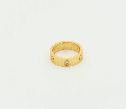 [Clover]LOVE RING 5.5MM 3 DIAMONDS GOLD