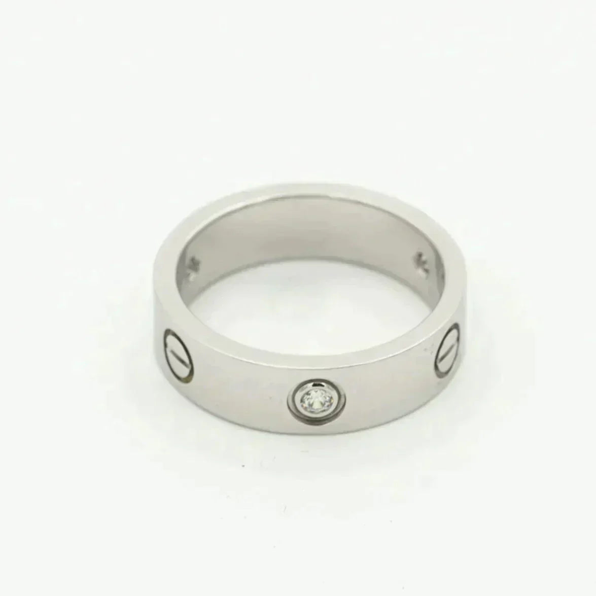 [Clover]LOVE RING 5.5MM 3 DIAMONDS SILVER