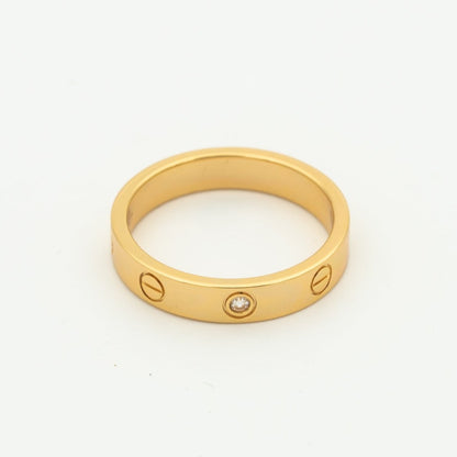 [Clover]LOVE RING 4MM 1 DIAMOND PINK GOLD