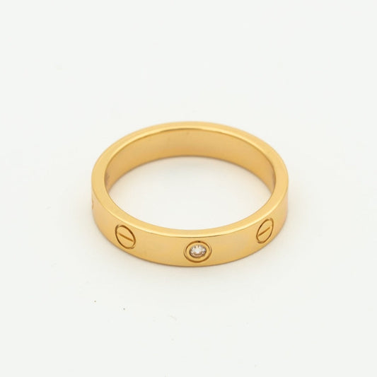 [Clover]LOVE RING 4MM 1 DIAMOND PINK GOLD