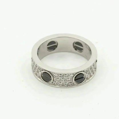 [Clover]LOVE RING 5.5MM DIAMONDS PAVED CERAMIC